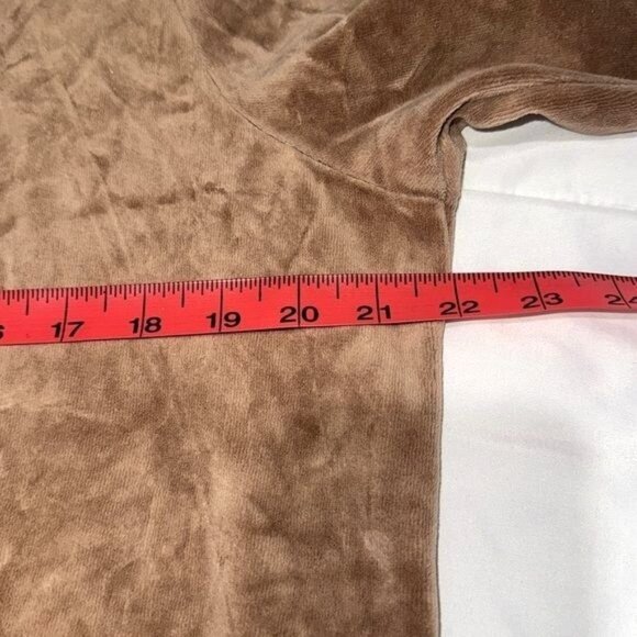 Onque Casuals Brown Quarter-Zip Pullover Jacket XL Soft Velour Blend Long Sleeve - Picture 8 of 9